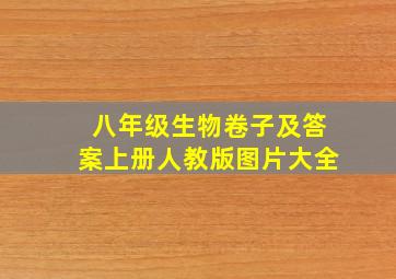 八年级生物卷子及答案上册人教版图片大全