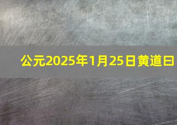 公元2025年1月25日黄道曰