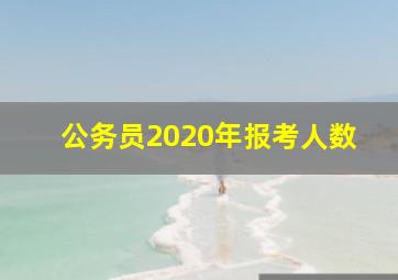 公务员2020年报考人数