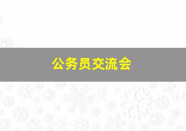 公务员交流会