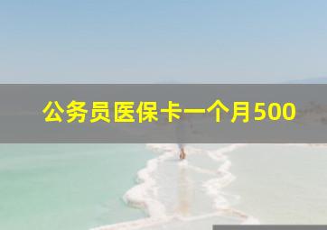 公务员医保卡一个月500