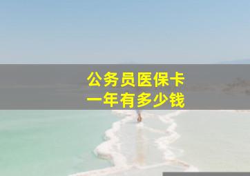 公务员医保卡一年有多少钱