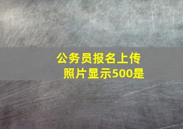 公务员报名上传照片显示500是