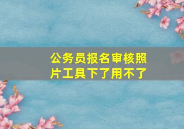 公务员报名审核照片工具下了用不了