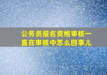 公务员报名资格审核一直在审核中怎么回事儿