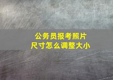 公务员报考照片尺寸怎么调整大小