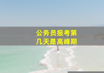 公务员报考第几天是高峰期