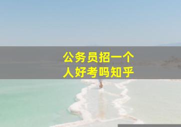 公务员招一个人好考吗知乎