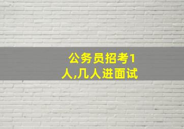 公务员招考1人,几人进面试