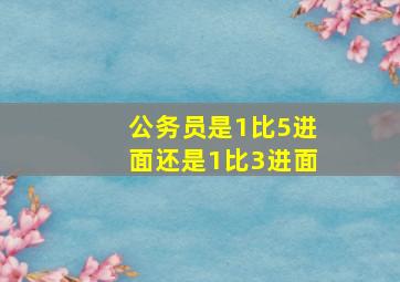 公务员是1比5进面还是1比3进面