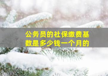 公务员的社保缴费基数是多少钱一个月的