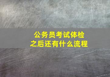 公务员考试体检之后还有什么流程