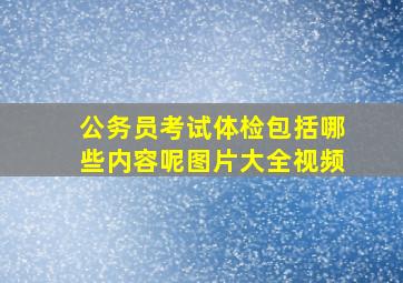 公务员考试体检包括哪些内容呢图片大全视频