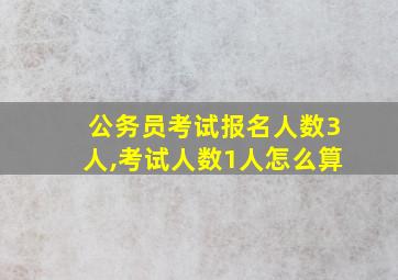 公务员考试报名人数3人,考试人数1人怎么算