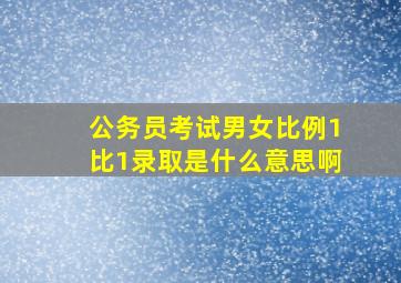 公务员考试男女比例1比1录取是什么意思啊