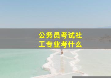 公务员考试社工专业考什么