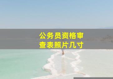 公务员资格审查表照片几寸