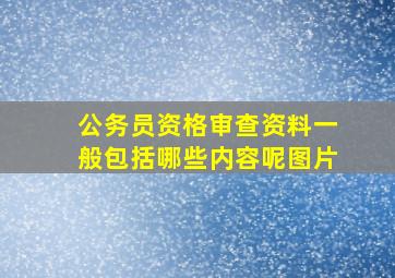 公务员资格审查资料一般包括哪些内容呢图片