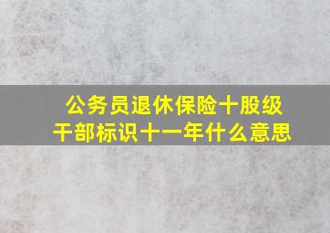 公务员退休保险十股级干部标识十一年什么意思