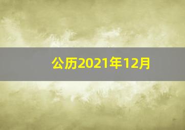 公历2021年12月