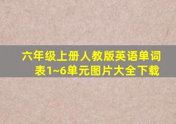 六年级上册人教版英语单词表1~6单元图片大全下载