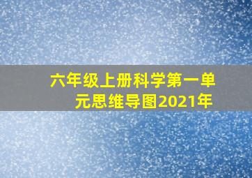 六年级上册科学第一单元思维导图2021年