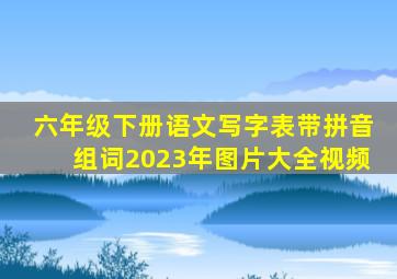 六年级下册语文写字表带拼音组词2023年图片大全视频