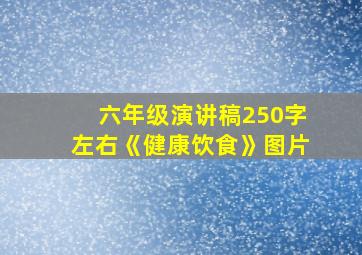 六年级演讲稿250字左右《健康饮食》图片