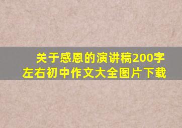 关于感恩的演讲稿200字左右初中作文大全图片下载