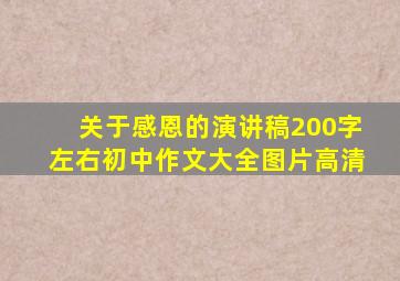 关于感恩的演讲稿200字左右初中作文大全图片高清