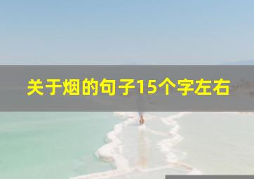 关于烟的句子15个字左右