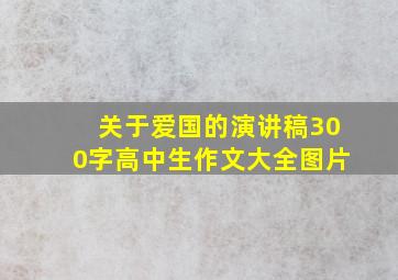 关于爱国的演讲稿300字高中生作文大全图片