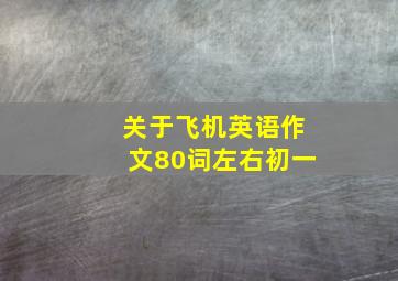 关于飞机英语作文80词左右初一