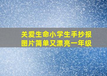 关爱生命小学生手抄报图片简单又漂亮一年级