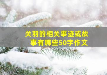 关羽的相关事迹或故事有哪些50字作文