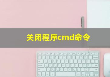 关闭程序cmd命令