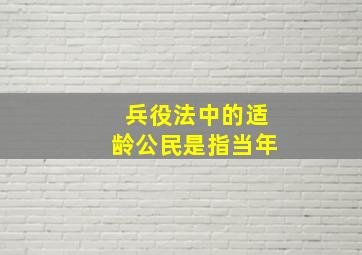 兵役法中的适龄公民是指当年