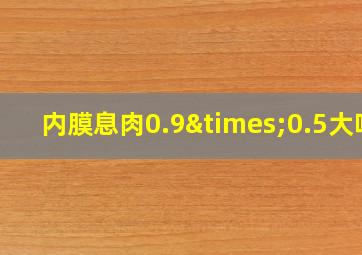 内膜息肉0.9×0.5大吗