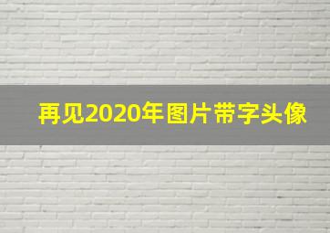 再见2020年图片带字头像