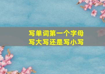 写单词第一个字母写大写还是写小写