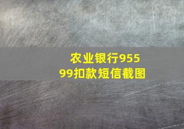 农业银行95599扣款短信截图