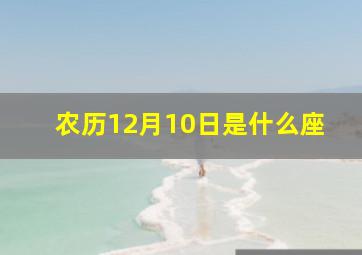 农历12月10日是什么座