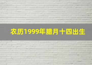 农历1999年腊月十四出生