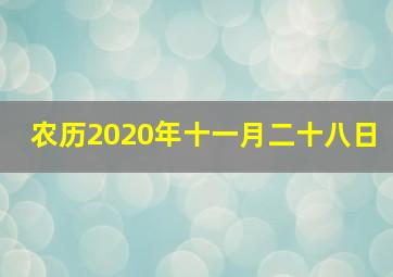 农历2020年十一月二十八日