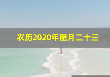 农历2020年腊月二十三