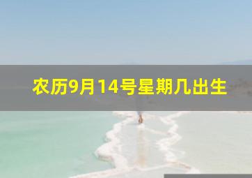 农历9月14号星期几出生