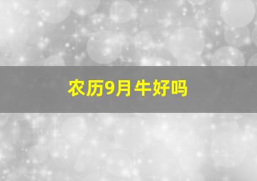 农历9月牛好吗