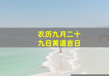 农历九月二十九日黄道吉日