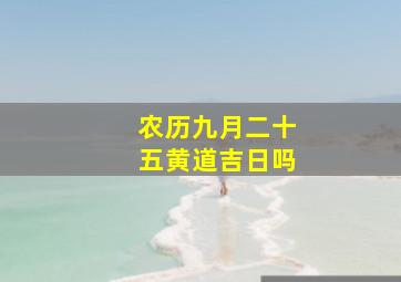 农历九月二十五黄道吉日吗