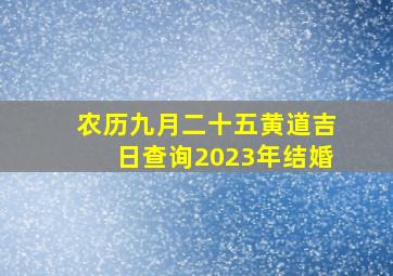 农历九月二十五黄道吉日查询2023年结婚